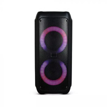 35W Rechargeable Trolley Speaker With One Wired Microphone RF Control RGB 2*6.5 inch