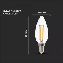 LED Крушка Е14 6W 3000К Филамент 130LM/W SKU 2848 V-TAC