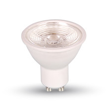LED Spotlight - 7W GU10 Plastic With Lens 6000K  Dimmable 38° 