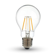 LED Крушка Е27 4W Filament A60 Прозрачно Покритие 6400K SKU 7120 V-TAC
