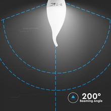 LED Крушка Е14 5.5W 4000K SAMSUNG ЧИП Кендъл Пламък SKU 118 V-TAC