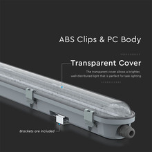 SKU 20200 LED Влагозащитено Тяло M-Серия 1500мм 48W 6400K Прозрачно 120LM/W с марка V-TAC