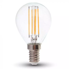 LED Bulb - 6W Filamen E14 P45 Clear Cover 4000K 130LM/W