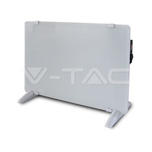 SKU 8661 2000W Конвектор Стъкло Алуминиев Нагряващ Елемент Бяла IP24 с марка V-TAC