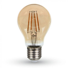 LED Bulb - SAMSUNG CHIP Filament 4W E27 A60  Amber Cover 2200K