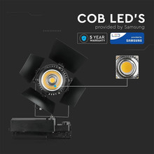 SKU 373 33W LED Прожектор Релсов Монтаж SAMSUNG CHIP Черен 5000K с марка V-TAC