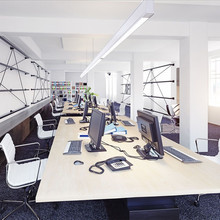 SKU 378 LED Линейно Осветление SAMSUNG ЧИП - 60W Висящо Сиво Тяло 4000К 1200x75x105mm с марка V-TAC