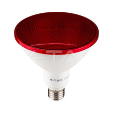LED Крушка Е27 17W PAR38 IP65 Червена SKU 92065 V-TAC