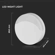 SKU 825 LED Нощна Лампа За Контакт Кръгла 65x53.4mm 4000K с марка V-TAC