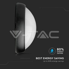 Плафон за таван 12W 3000К IP54 Очал Черно Тяло SKU 1350 V-TAC