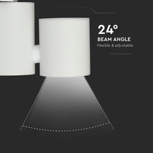 SKU 1300 15W LED Прожектор Релсов Монтаж БялоТяло 6000K 5 Години Гаранция 5 Години Гаранция с марка V-TAC