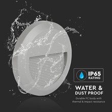 SKU 1318 2W LED Осветление За Стъпала Сиво Тяло Кръг 4000К с марка V-TAC