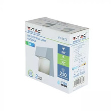 SKU 1401 3W LED Осветление За Стъпала Сиво Тяло Квадрат 4200К с марка V-TAC
