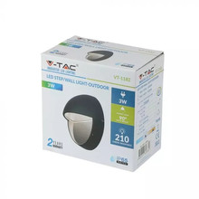 SKU 1405 3W LED Осветление За Стъпала Черно Тяло Кръг 4200К с марка V-TAC