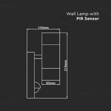 Wall Fitting Gu10 Steel Body Sensor  2 Way IP44