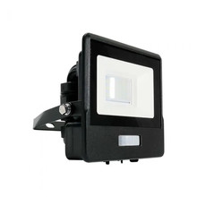 10W LED PIR Sensor Floodlight SAMSUNG CHIP Black Body 6500K