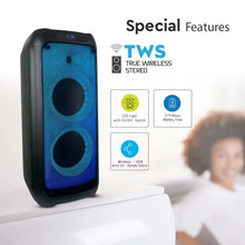 40W Rechargeable  Speaker With One Wired Microphone RF Control & Handle  2*8 inch