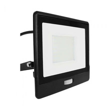 50W LED PIR Sensor Floodlight SAMSUNG CHIP Black Body 6500K 1M Cable