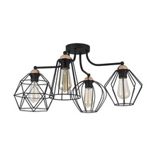 POLLY CEILING LAMP 4xE27 BLACK