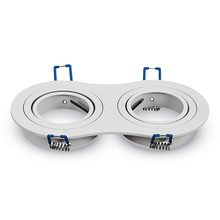 SKU 3601 2*GU10 Корпус Луна Кръг Бяла с марка V-TAC