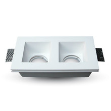 SKU 3648 2*GU10 Гипсова Отливка Квадрат Бял с марка V-TAC