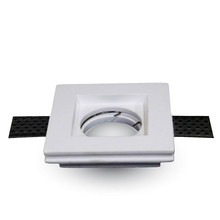 SKU 3651 GU10 Гипсова Отливка Квадрат 100х100 Бял с марка V-TAC
