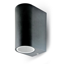 Wall Sleek Wall Fitting Aluminium Round Black 2Way IP44