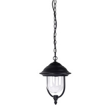 Garden Lamp With Clear PC Cover Black 