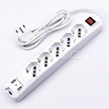 SKU 8715 1.5M EXTENSION SOCKET WITH 1 SWITCH (POLYBAGW/ HEADCARD PACKAGE) 5PIN+2USB с марка V-TAC
