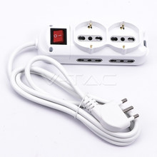 SKU 8734 1.5M MULTIPLE SOCKET WITH SWITCH (POLYBAG+CARD) 2X2 PIN с марка V-TAC