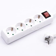 4 Ways Socket With Switch (3G 1.5MM2 X 1.5M) Polybag With Card White