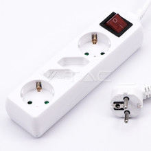 4 Holes Socket Whit Switch (3G 1.5MM2 X 1.5M ) Polybag With Card White 