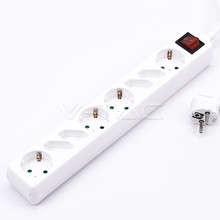 8 Holes Socket Whit Switch (3G 1.5MM2 X 1.5M ) Polybag With Card White 