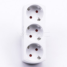 3 Outlet Power Adapter With Earth Contact 16A 250V ( Label + Polybag With Headcard )
