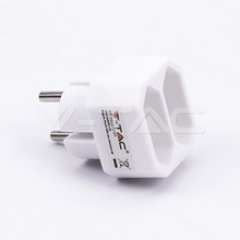 2 Outlet Adapter 2.5A  White Label + Poly Bag
