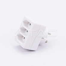 3 Outlet Adapter 2.5A  White Label + Poly Bag