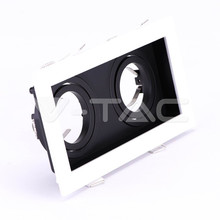 SKU 8877 2хGU10 Корпус Квадрат Бял+Черен с марка V-TAC