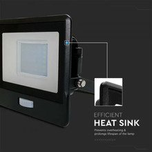 30W LED PIR Sensor Floodlight SAMSUNG CHIP Black Body 3000K