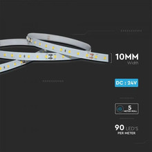 SKU 2696 LED Лента - 90 LEDS/M 24V IP20 3000K 120° 4W/M 200LM/W с марка V-TAC