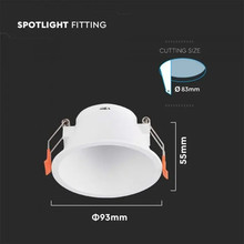 SKU 6636 GU10 Корпус Кръг Бял с марка V-TAC