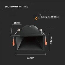 SKU 6639 GU10 Корпус Квадрат Черен с марка V-TAC