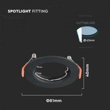SKU 6641 GU10 Корпус Кръг Черен с марка V-TAC