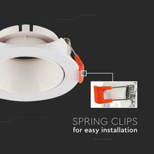 SKU 6644 GU10 Корпус Кръг Бяла Рамка + Бял Рефлектор с марка V-TAC