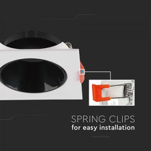 GU10 Корпус Квадрат Черна Рамка + Черен Рефлектор