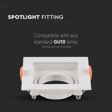 SKU 6656 GU10 Корпус Квадрат Бял с марка V-TAC