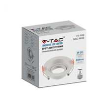 SKU 6658 GU10 Корпус Кръг Бял с марка V-TAC