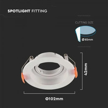 SKU 6658 GU10 Корпус Кръг Бял с марка V-TAC