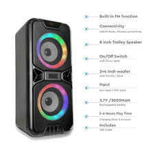 10W Rechargeable Speaker With USB & TF Card RGB 2*4inch
