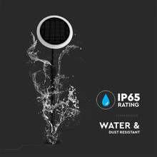 SKU 6670 8W LED Соларно Градински Тяло Черно Бяло Тяло 3000K с марка V-TAC