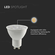 LED Крушка GU10 6.5W 3000К 10° SAMSUNG ЧИП SKU 2120026 V-TAC